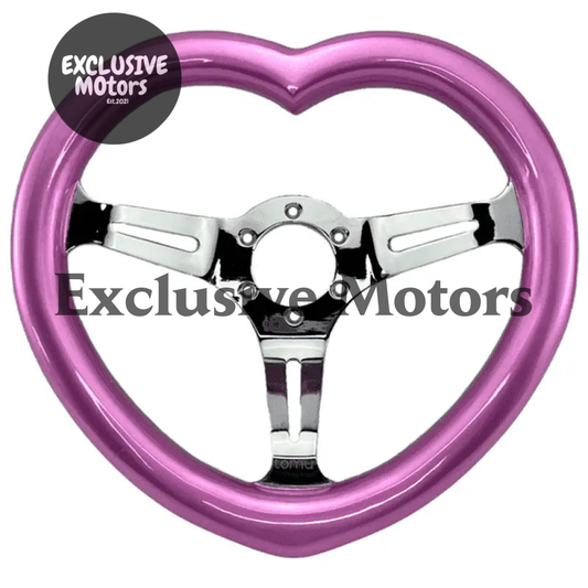 13" (330mm) Medium Heart Dish Sassy Pink Heart (wood)