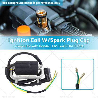 Ignition Coil W or Spark Plug Cap Suitable for Honda CT90 Trail CM91  C90M-2