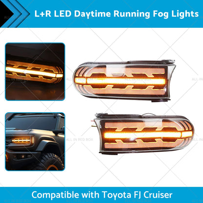 LED Fog Lights Daytime Running Light Suitable for DRL Toyota FJ Cruiser 07-21-1
