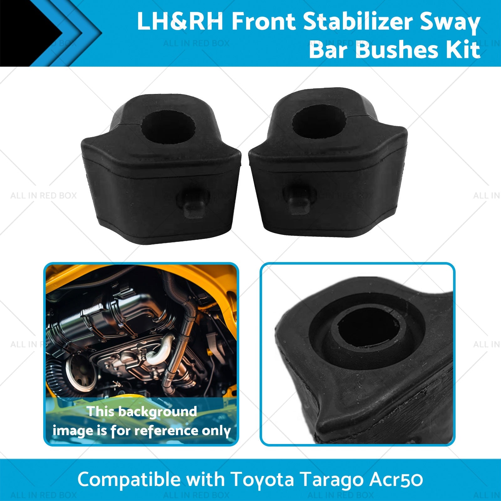 Front Stabilizer Sway Bar Bushes Kit LH and RH Suitable for Toyota Tarago Acr50-1