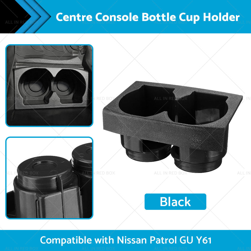 Black Front Centre Console Bottle Cup Holder Suitable For Nissan Patrol GU Y61-2