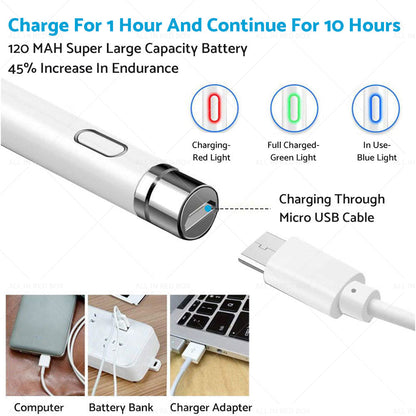Stylus Pen Pencil Suitable For Apple iPad 9th/8th/7th/6th/iPad Pro 2018-2021/mini 6/5/Air-4