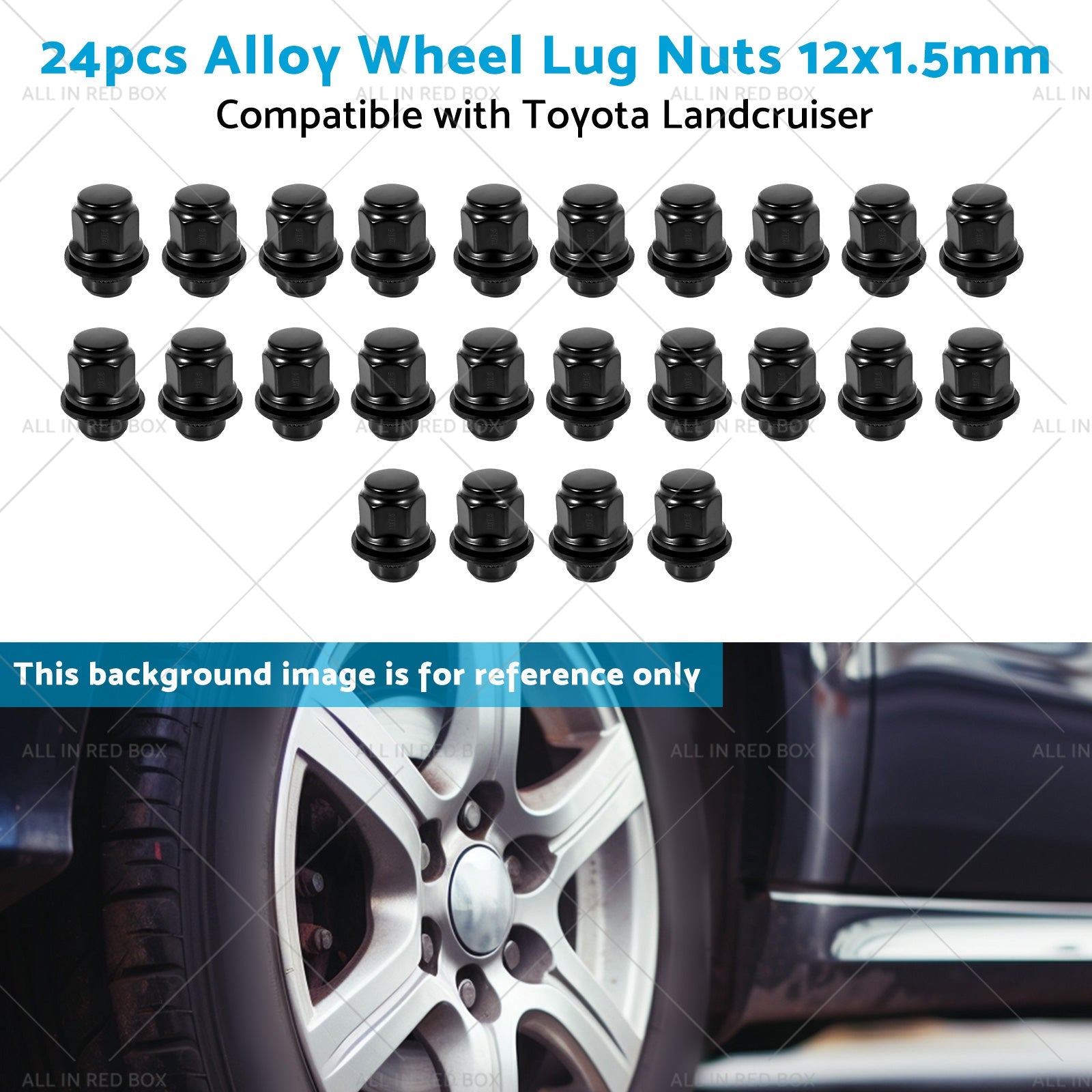 24pcs Extreme 12x1. 5mm Alloy Wheel Lug Nuts Suitable for Toyota Landcruiser 200-4