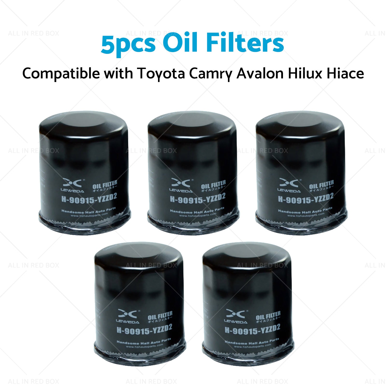 5x Oil Filter Suitable for Toyota Camry Avalon Hilux Hiace 90915-YZZD2 1KDFTV-3