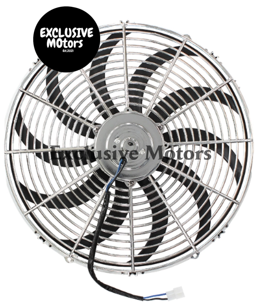 16 Chrome Electric Thermo Fan for Chrysler Valiant (1962-1981)