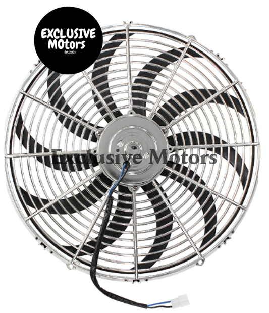 16 Chrome Electric Thermo Fan for Chrysler Valiant (1962-1981)