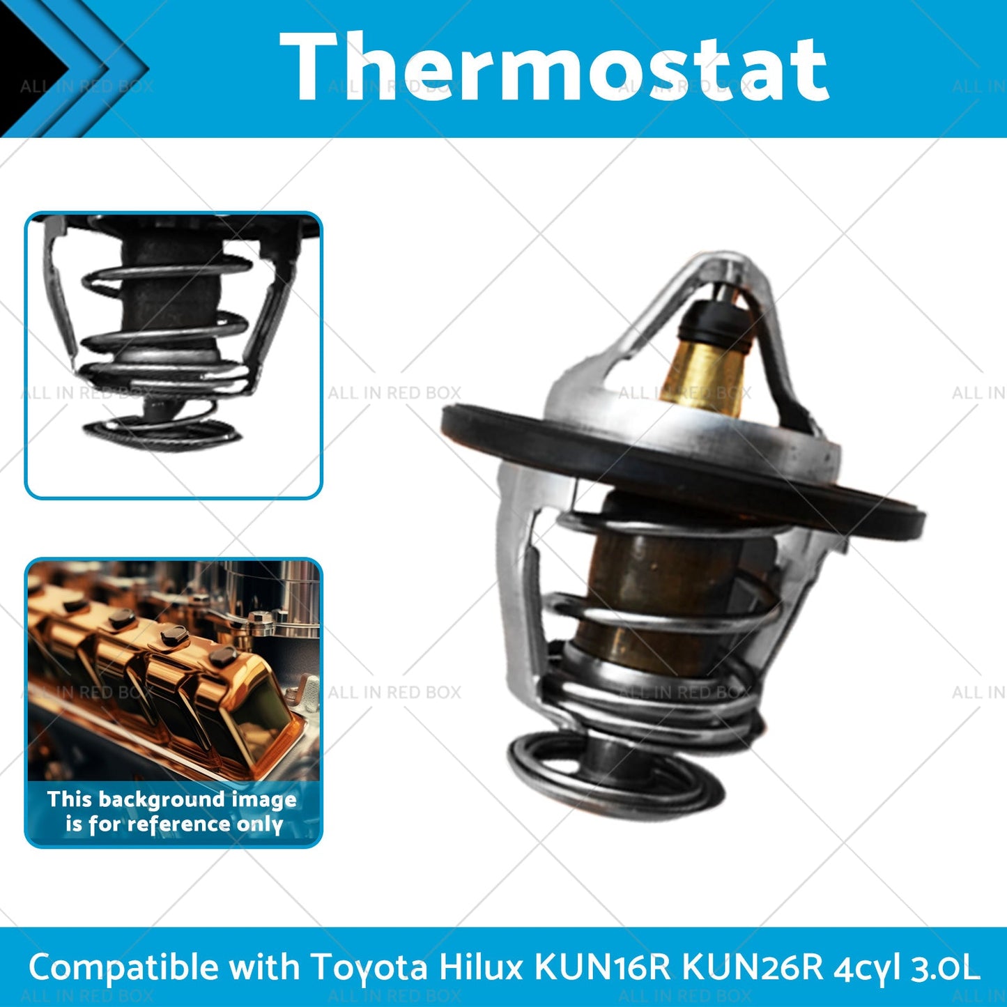 Thermostat Suitable for 2005-2015 Hilux KUN16R KUN26R 4cyl 3. 0L 1KD-FTV Diesel-1