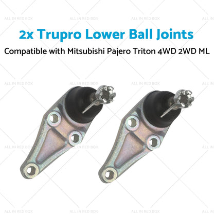 2x Trupro Lower Ball Joints Suitable for Mitsubishi Pajero Triton 4WD 2WD ML-3