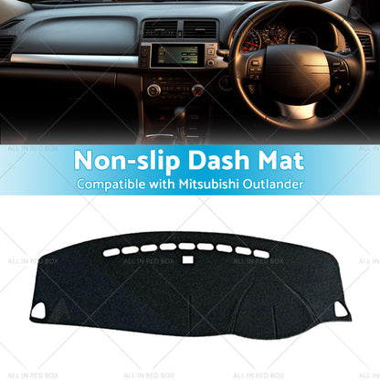 Black Non-Slip Dash Mat Cover Suitable For Mitsubishi Outlander 2006-2012-2
