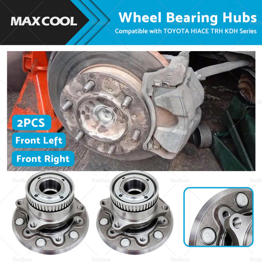 Pair Front Wheel Bearing Hubs Suitable For TOYOTA HIACE TRH KDH Series 05-on-0