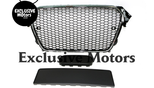 RS4  Honeycomb Grille for Audi A4/S4 B8 2012-2016 Chrome/Black
