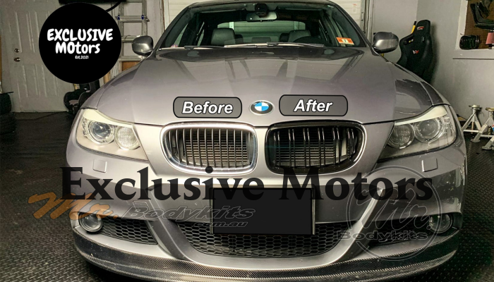 Front Bumper Kidney Grille Black for BMW 3 Series E90 2009-2011