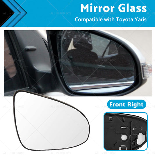 Right Side Mirror Glass with Back Plate Suitable for TOYOTA YARIS 2012 - 2019-0