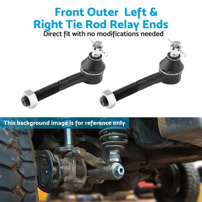 Front Outer LH & RH Tie Rod Relay Ends Suitable For Nissan Navara D21 92-97 4X4-3