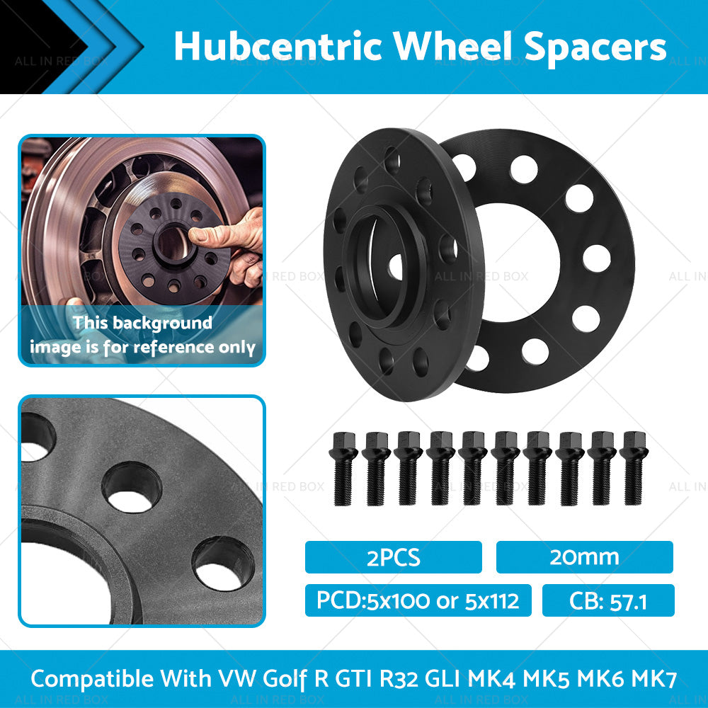 20mm Wheel Spacers for VW Golf R GTI R32 GLI MK4-MK7 1998-2019