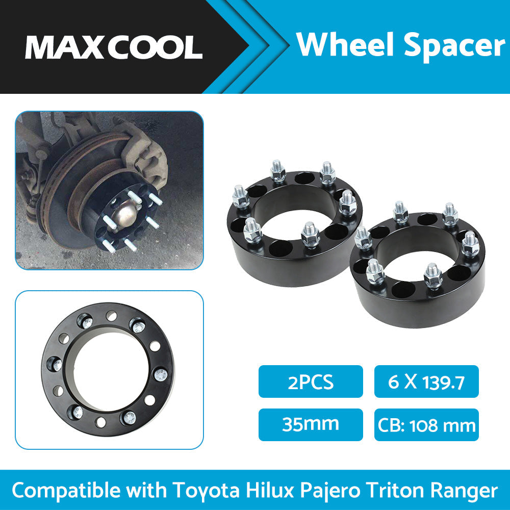 2PCS 35mm 6x139.7 Wheel Spacers Suitable For Toyota Hilux Pajero Triton Ranger-3