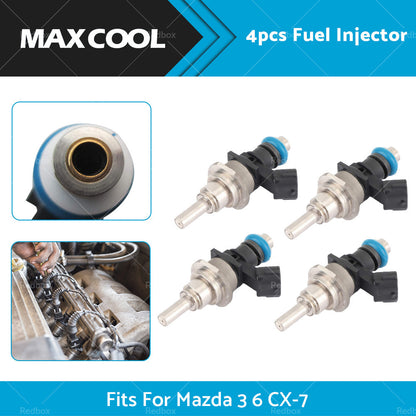 4PCS Fuel Injector Suitable For Mazda 3 BK 6 CX7 L3 2. 3L DOHC Turbo E7T20171-1