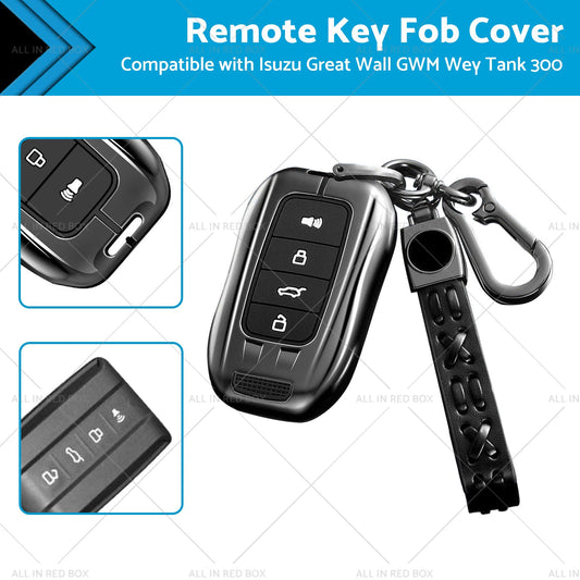 Alloy Car Remote Key Fob Cover Key Case Suitable for Great Wall GWM Wey Tank 300-0