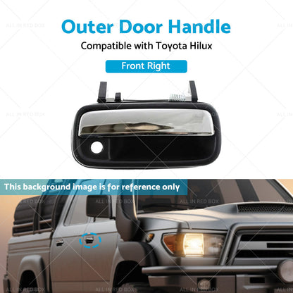 Chrome Front Right Outer Door Handle Suitable For Toyota Hilux 1988-1997-4