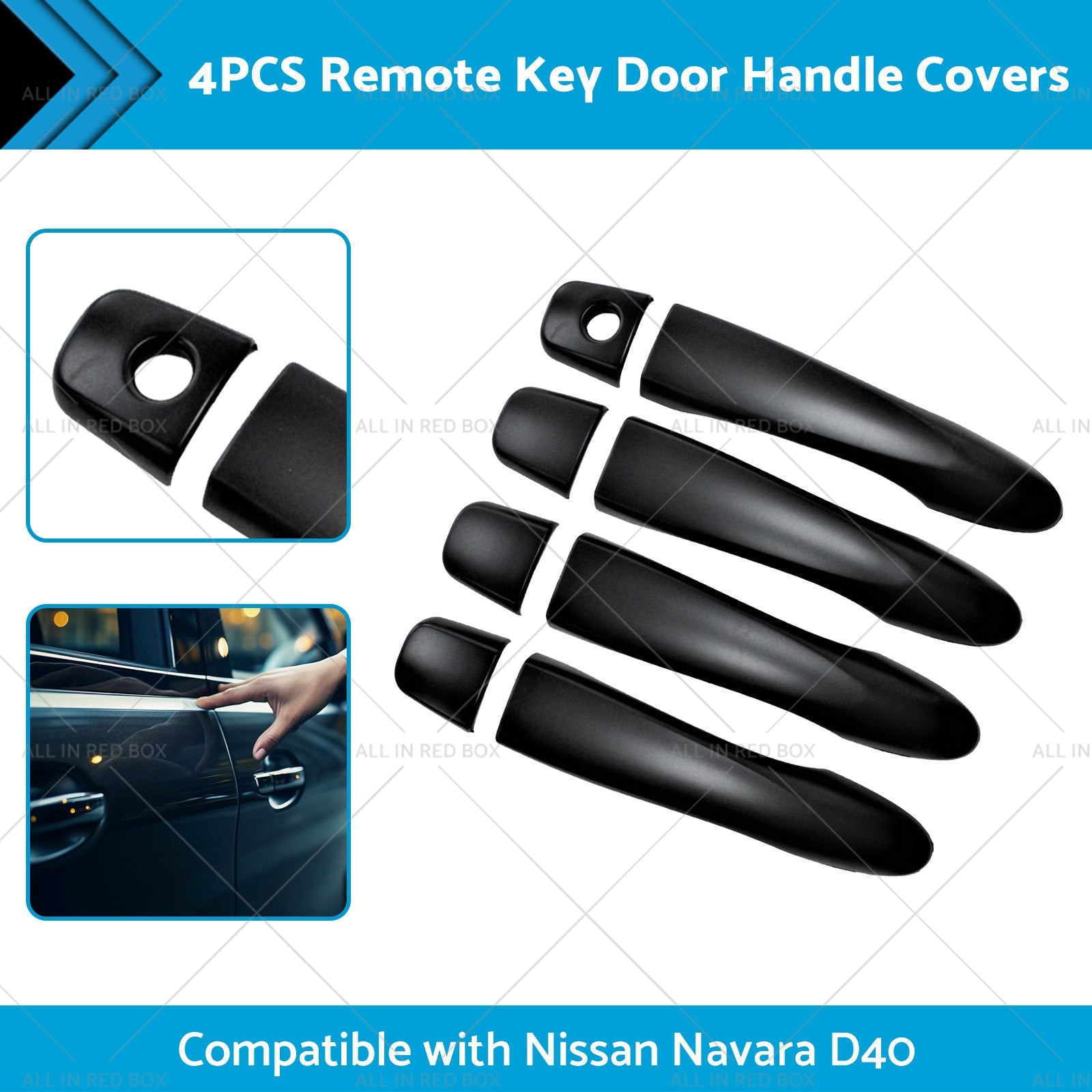 4x Remote Key Door Handle Covers Suitable for Nissan Navara D40 2005-2015 ST-1