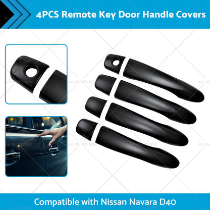 4x Remote Key Door Handle Covers Suitable for Nissan Navara D40 2005-2015 ST-1