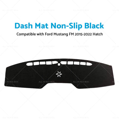Suitable For Ford Mustang FM 2015-2022 Hatch Dashboard Cover Dash Mat Black-1