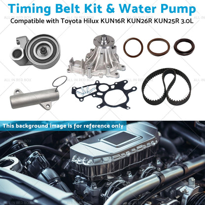 Timing Belt Kit and Water Pump Suitable for Toyota Hilux KUN16R KUN26R 3. 0L 05-17