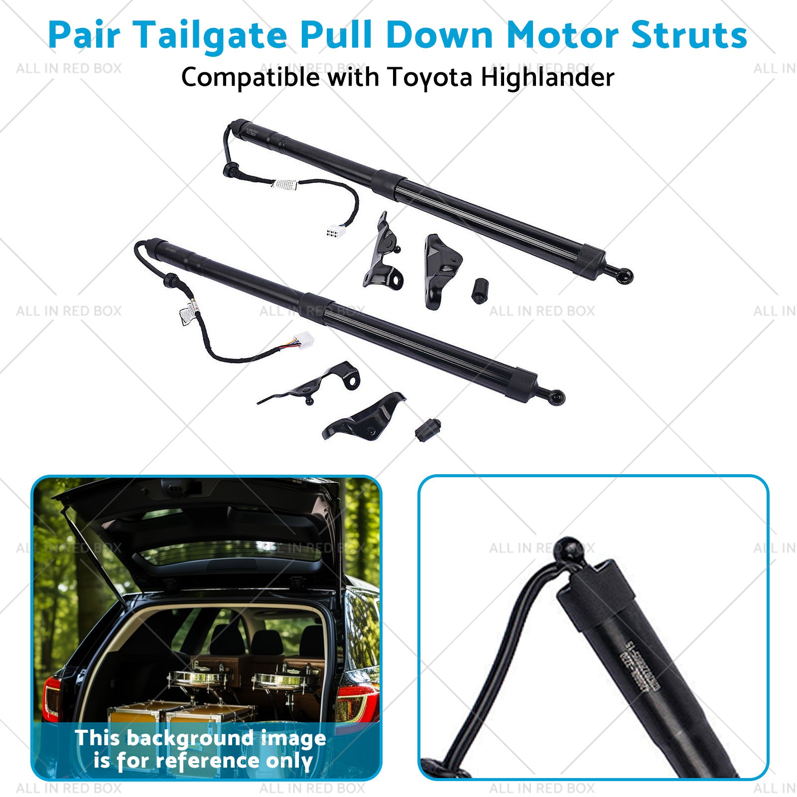 Pair Tailgate Pull Down Motor Struts Suitable for 14-19 Toyota Highlander 3. 5L-3