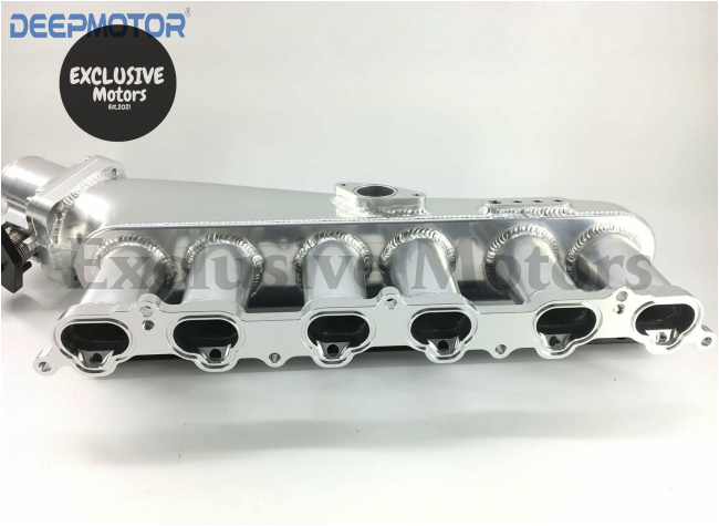 1JZ-GTE Billet Fabricated Intake Manifold with Fuel Rail, 90mm Throttle Body, and Cable