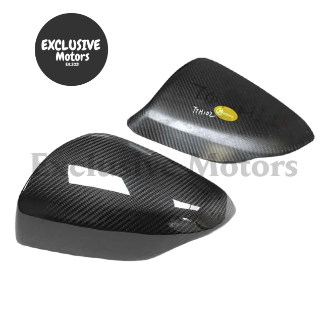 2 Pcs Dry Carbon Fiber Mirror Cover For Subaru Wrx Sti