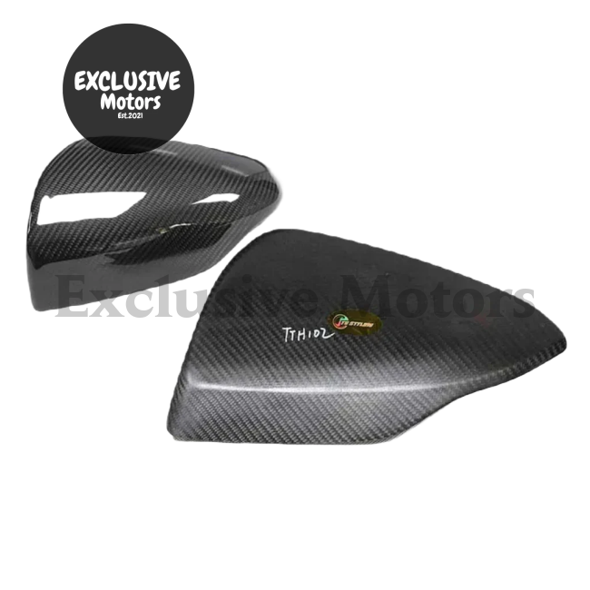 2 Pcs Dry Carbon Fiber Mirror Cover For Subaru Wrx Sti