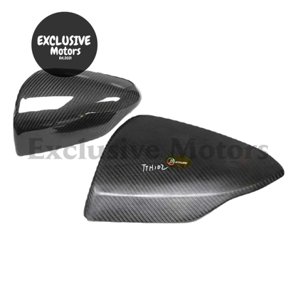 2 Pcs Dry Carbon Fiber Mirror Cover For Subaru Wrx Sti