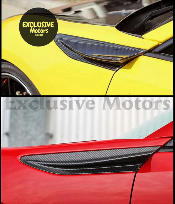 2 Pcs Real Carbon Fiber Fender Vents For Subaru Brz & Toyota 86