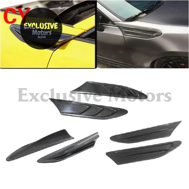 2 Pcs Real Carbon Fiber Fender Vents For Subaru Brz & Toyota 86