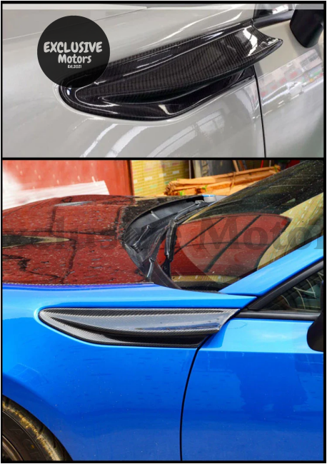 2 Pcs Real Carbon Fiber Fender Vents For Subaru Brz & Toyota 86