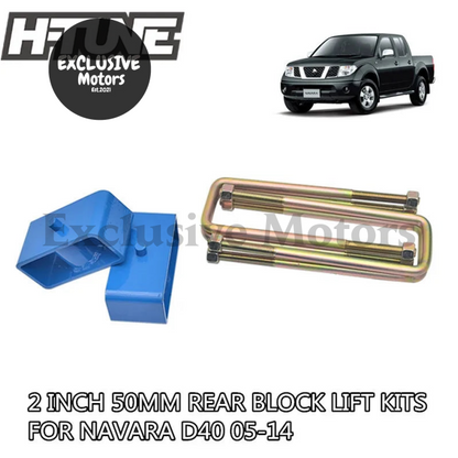 2" Rear Suspension Block Lift Kit for Nissan Navara D40, Frontier (2005-2014)