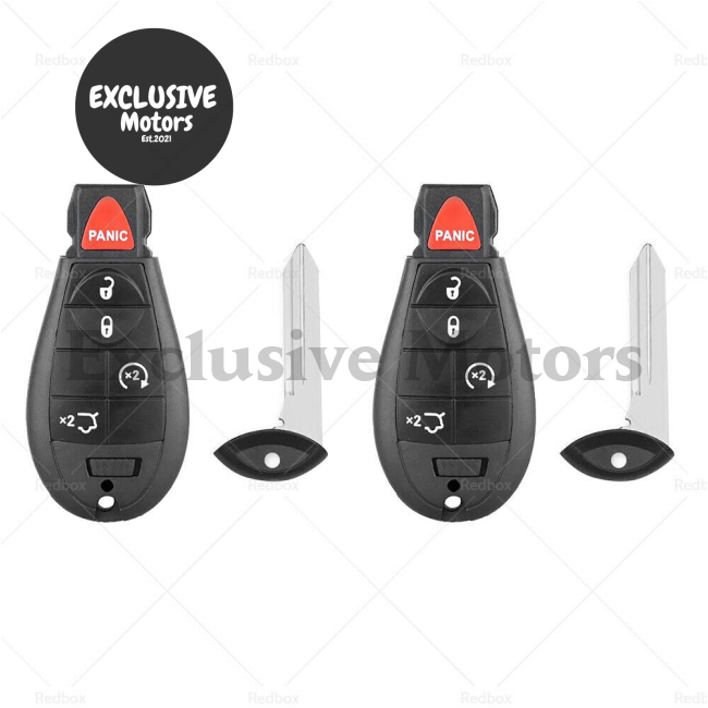 2 x Keyless Key Fob for Jeep Grand Cherokee (2008-2012)