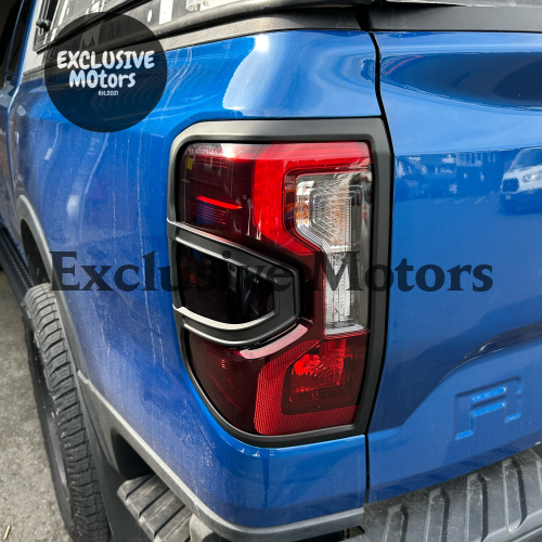 Matte Black Taillight Covers for Ford Ranger PX4 (2022-2023)