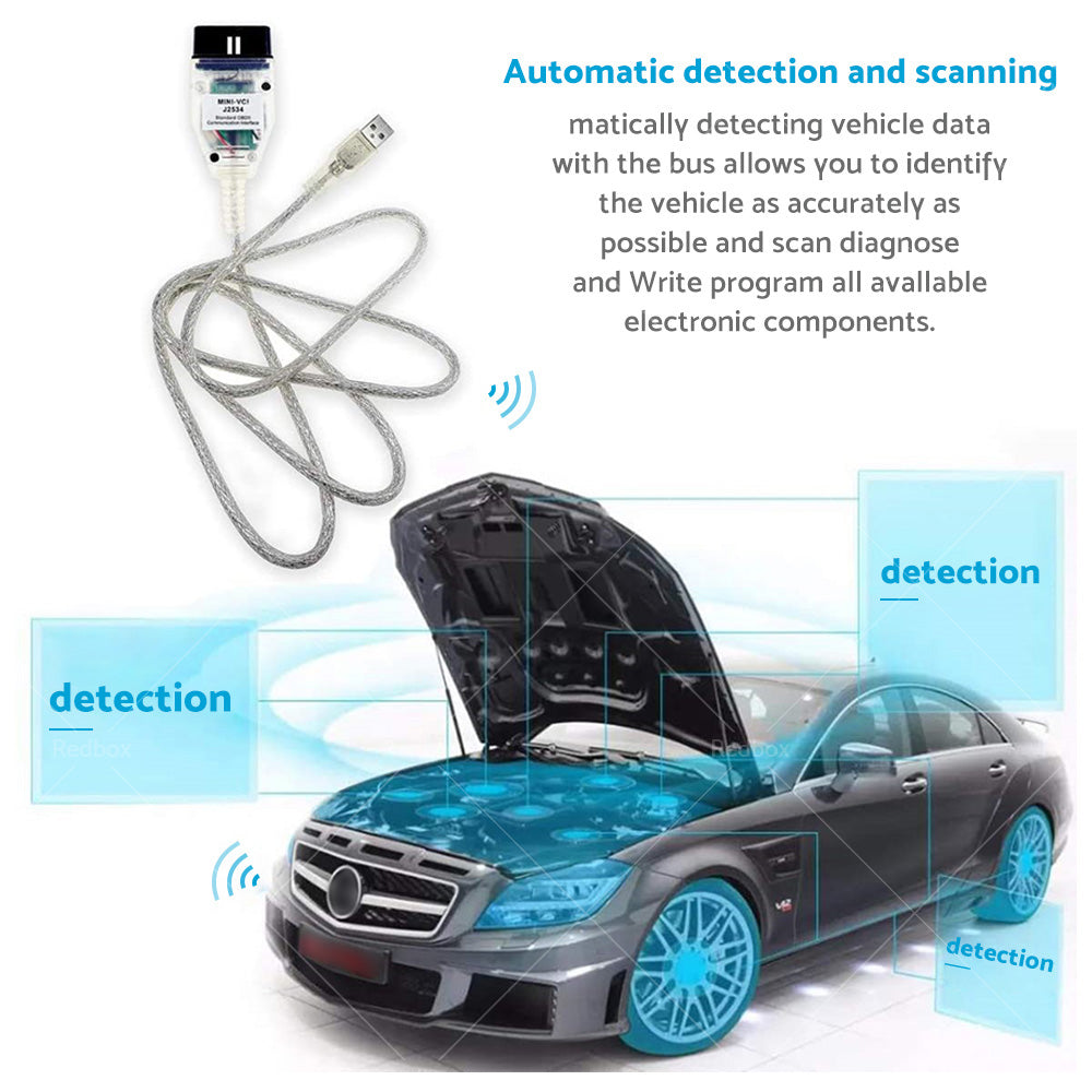 USB to OBD2 MINI VCI Single diagnostic Cable Suitable For Toyota TIS Techstream-2