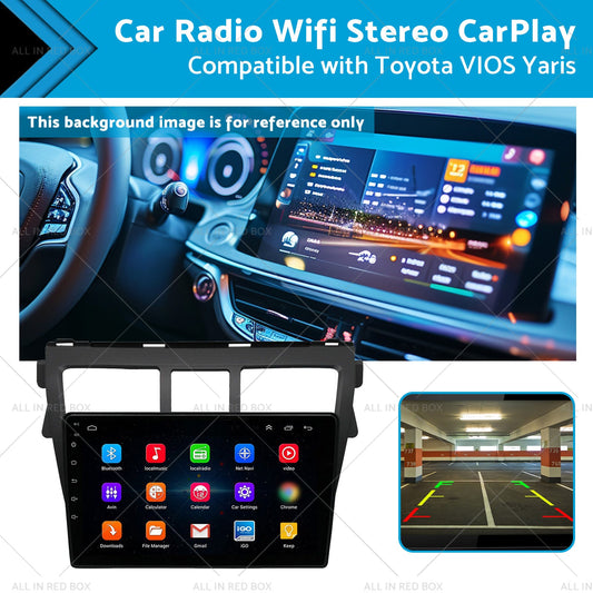 Android 13 Car Radio Wifi Stereo CarPlay Suitable for Toyota VIOS Yaris 07-12-0