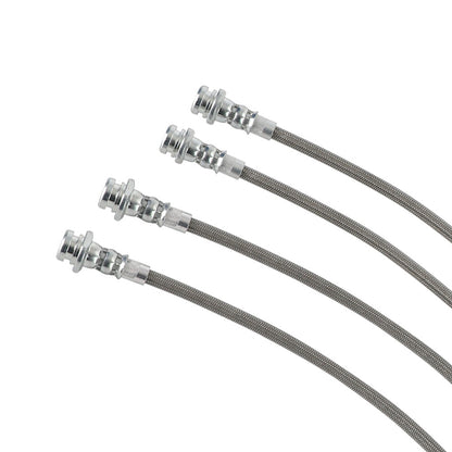 Front & Rear Braided Brake Line Hose Set Suitable For Nissan Patrol GQ Y60 1988–1997 / Ford Maverick DA 1988–1994-4