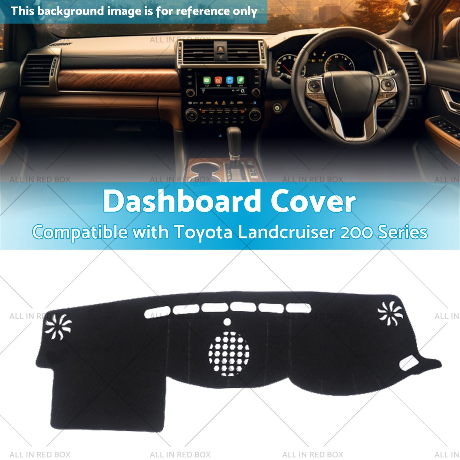 Dash Mat Suitable for Toyota Landcruiser 200 Series ,Series 3 VX GXL 2015-2021-2