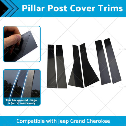 6PCS Black Pillar Post Cover Trims Suitable for 2011-2021 Jeep Grand Cherokee-1