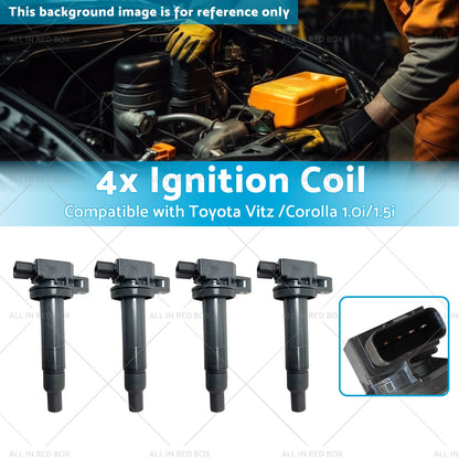 9091902240 4x Ignition Coils Suitablefor Toyota Vitz  00  or Corolla  13  1. 0i or 1. 5i-2