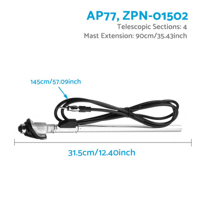 Power Signal Antenna Aerial Guard Mount Manual Push Down Suitable for Toyota Hilux 1989-1997-4