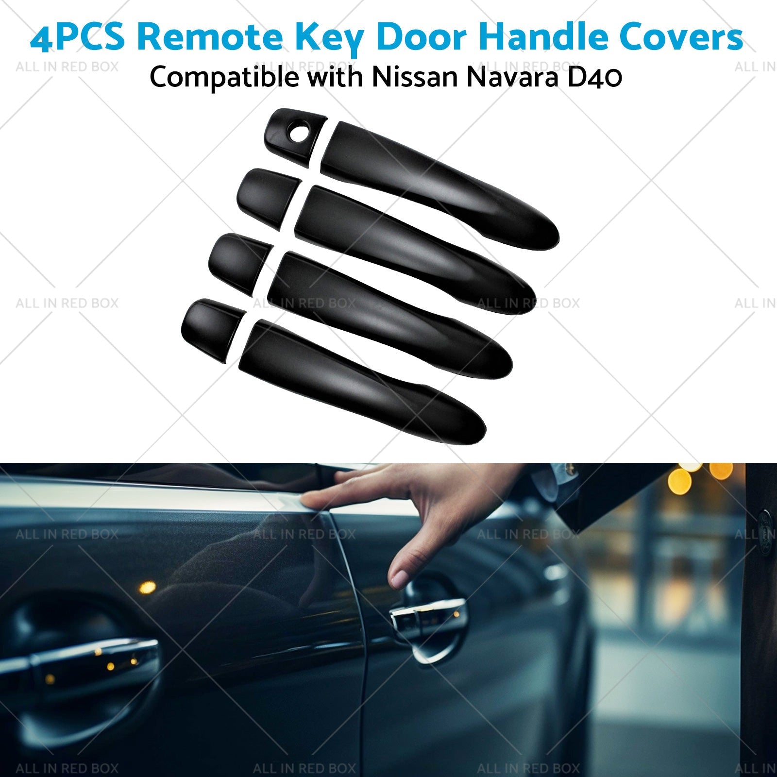4x Remote Key Door Handle Covers Suitable for Nissan Navara D40 2005-2015 ST-4