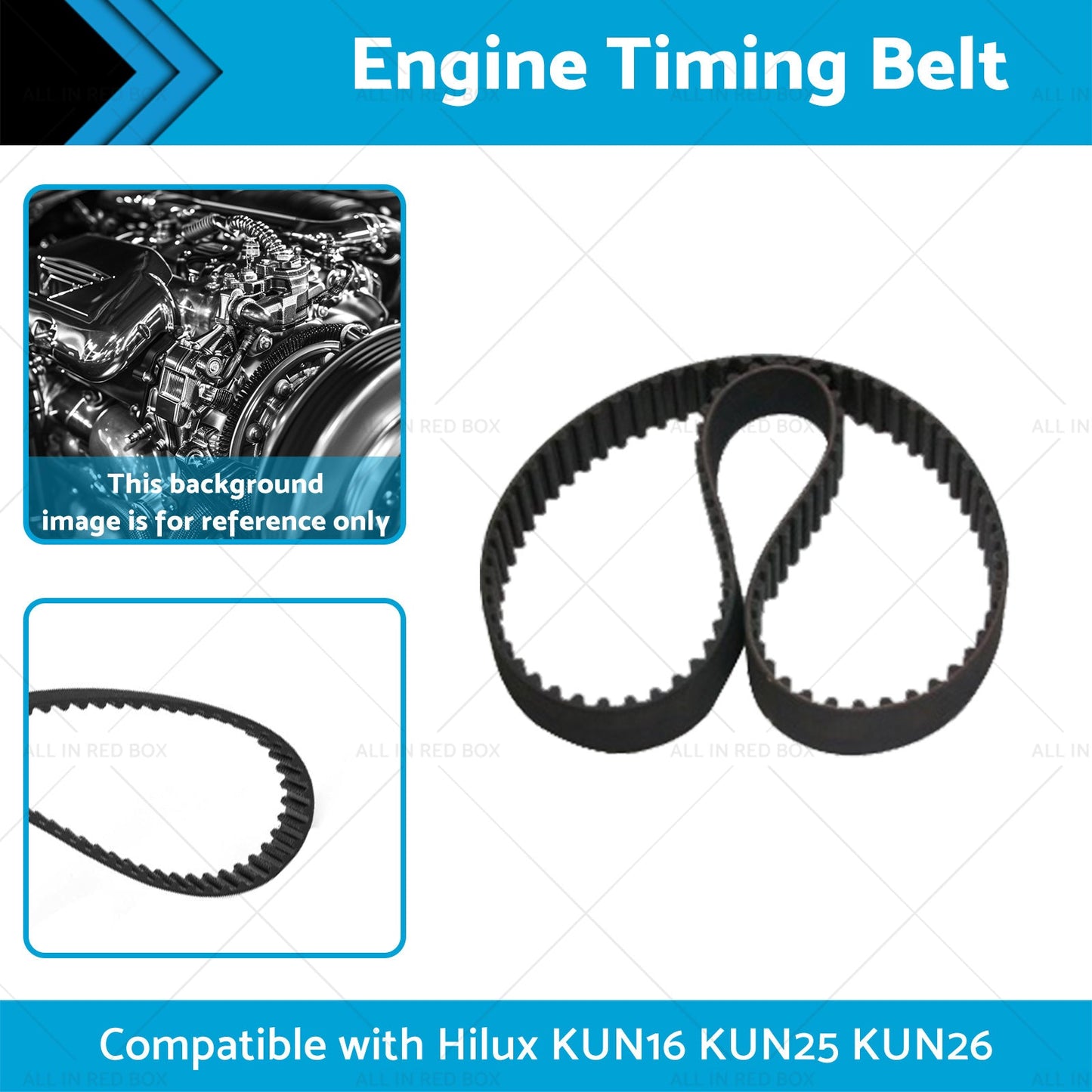1KD-FTV Engine Timing Belt Suitable for Hilux KUN16 KUN25 KUN26 3. 0L Diesel
