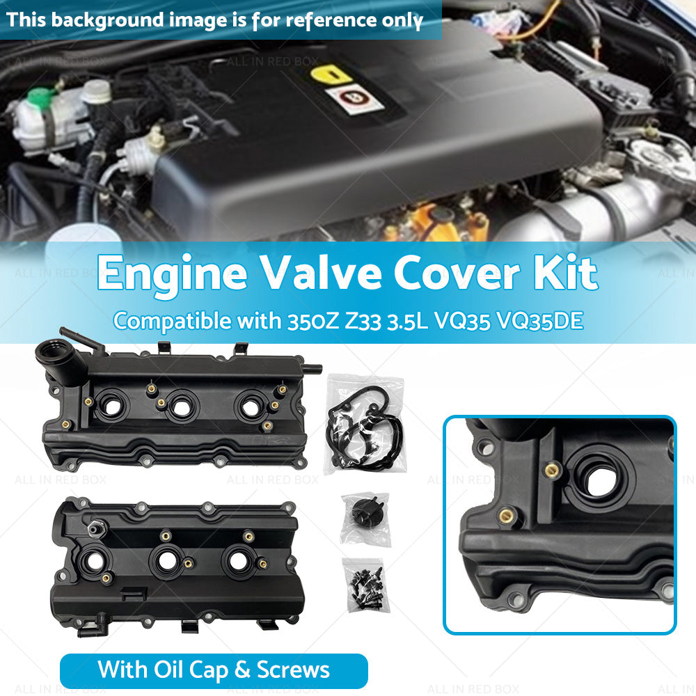 2PCS Engine Valve Cover Suitable For Nissan 350Z Z33 3. 5L VQ35 VQ35DE 2002-2006