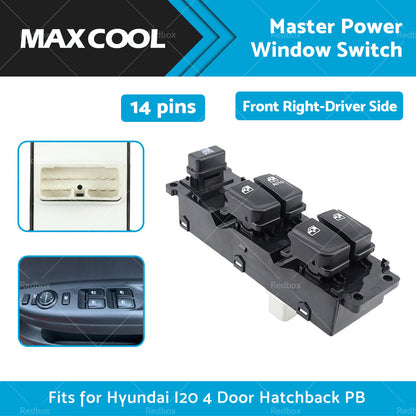 Master Power Window Control Switch 93570-1J602 For Hyundai I20 Hatchback 08-13-1