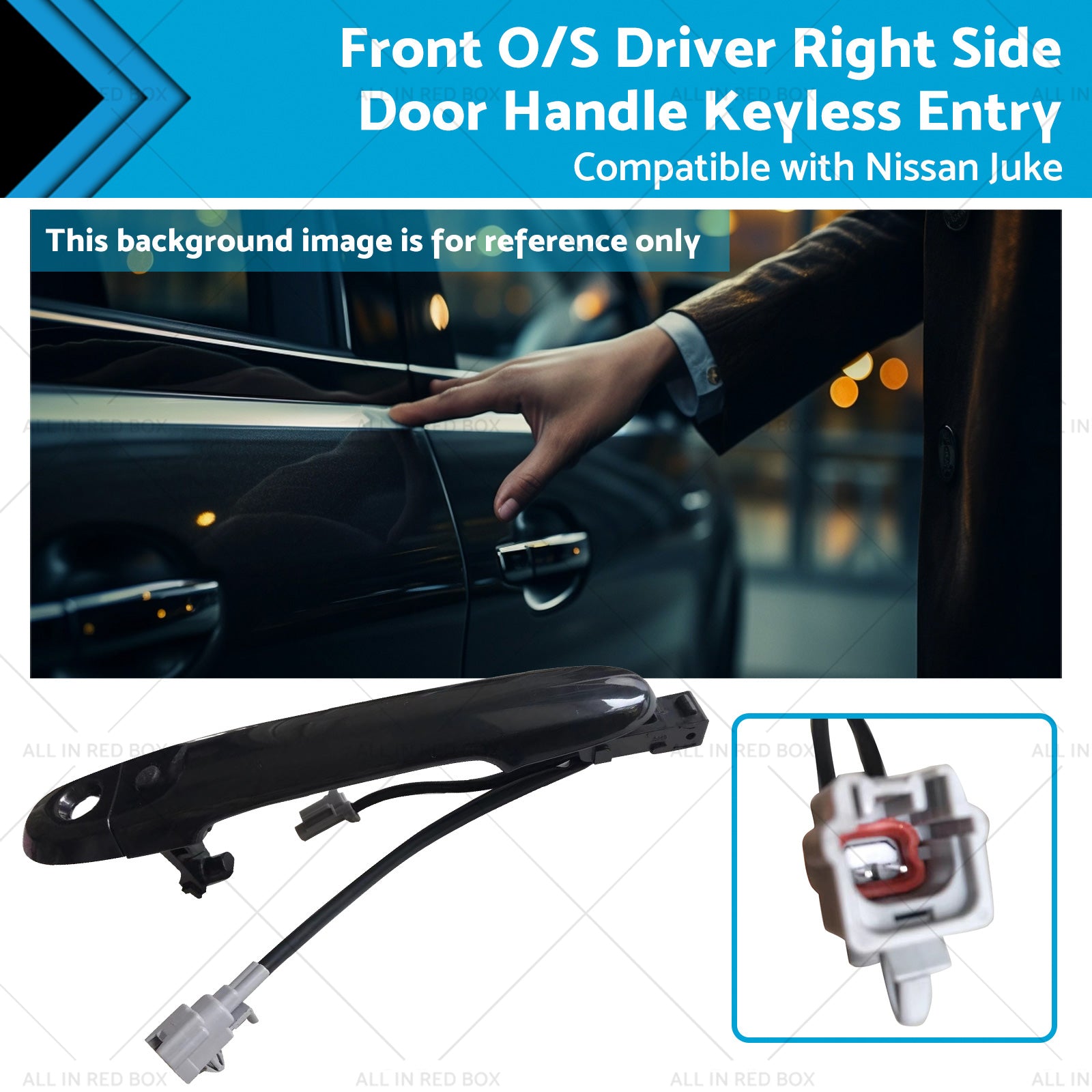 Front Driver Right Side Door Handle Keyless Entry Suitable for 10-19 Nissan Juke-0